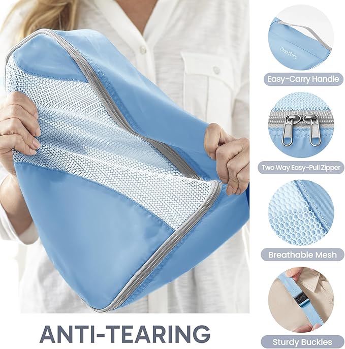 10 Set Packing Cubes for Travel, Gifts for Women Mom,Anti-Tearing Suitcase Organizer,OlarHike Vacation Essentials & Accessories for Cruise Ship