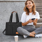 Canvas Laptop Tote Bag for Women | Pockets, Stands Upright, Convertible
