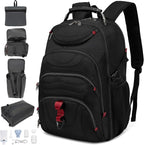 Boavan Vacuum Seal Backpack for Travel with Pump, 55L Large Bag with Zipper‑Off Detachable Vacuum Compression Bag Waterproof Carry On Large Travel Bag for Airline，Bags and Backpack Used Independently
