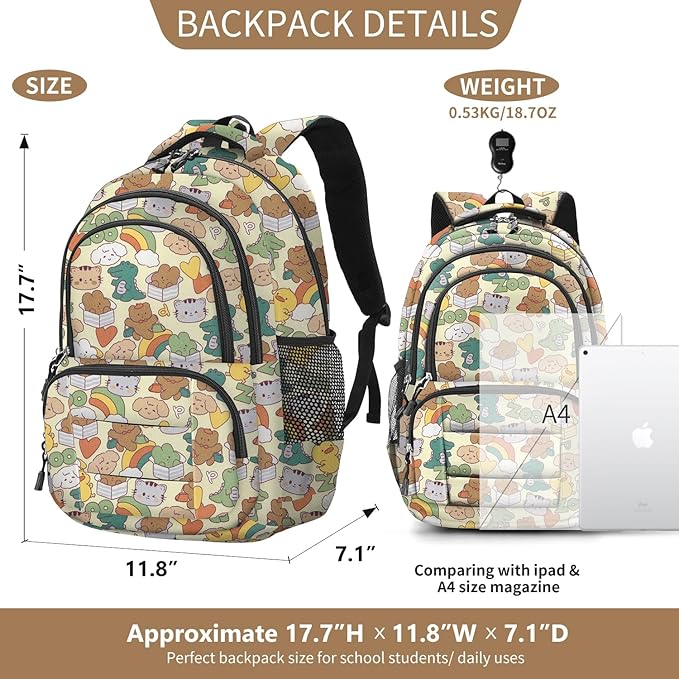 rickyh style School Backpack Travel Bag for Men & Women Lightweight College Back Pack with Laptop Compartmen