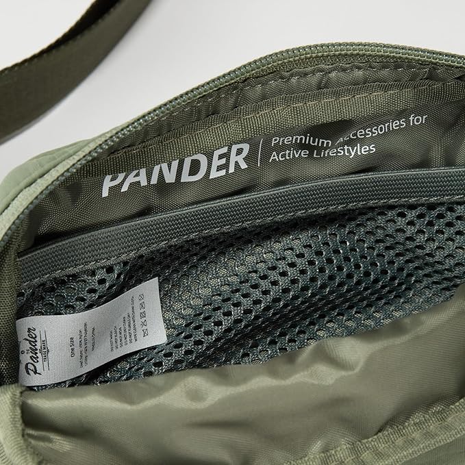 Pander Mini Belt Bag – Ultra Compact, Fits 6.7” Phone, Lipstick, Earbuds, Essentials, Small Crossbody Waist Purse, Grey Sage