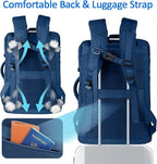 AREYTECO 60L Big Capacity Carry On Laptop Backpack Large Travel Backpack for Men, Expandable Water Resistant Overnight Weekender Luggage Gym Daypack Rucksack Traveling Backpack, Traveler Gifts, Blue
