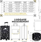 bvya Luggage Suitcase Covers for Luggage, Elastic Luggage Cover Protector Scratch Resistant Travel Essentials Suitcase Cover Fits 18 inch Luggage with Luggage Handle Cover and Luggage Tag