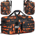 50L Gym Bags for Men, 3 in 1 Travel Duffle Bag with Shoe Compartment, Tactical Military Backpack for Overnight Weekender Gym Traveling Workout Deployment
