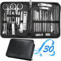 Manicure Set 30 in 1 Fingernail Clipper Set,RedFlow Nail Clippers & Toenail Clippers,Manicure Kit,Pedicure Kit,Suitable for Travel Manicure Tools,Nail Kit with Everything Profe (Black)