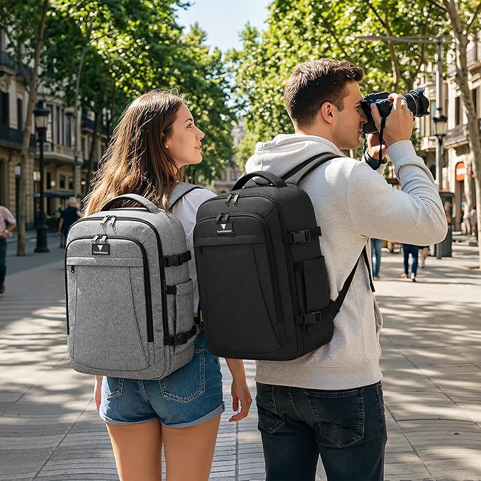 TILYMOL Travel Backpack for Women & Men - 15.6 inch Laptop Backpack Airplane Flight Approved, Large Carry On Anti-theft Bag for Travel Work Business Weekender