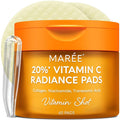 MAREE Vitamin C Toner Pads for Face – Brightening Facial Polishes with 20% Complex: Vitamin C Collagen Niacinamide TXA – Facial Radiance, Uneven Skin Tone, Acne Clearing Pads – Glow Up Skincare Device