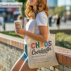 Aesthetic Canvas Tote Bag, Cute Reusable Bags for Women with Inner Pocket