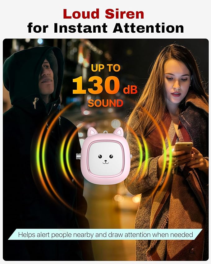 Personal Safety Alarm, VIGOROAD 3 Pack Loud 130dB Siren Emergency Panic Alarm with LED Light, Easy Pull Pin Keychain Self-Defense Security Alarm for Women, Seniors, Kids