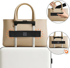 Trolley Strap Carryon Luggage Strap Over Suitcase Handle for Attaching Carryon Bag Travel Accessories TSA Approved Carry-On Add a Bag Belt Sleeve for A Tote Backpack Purse (Black on Black)