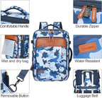 Lumesner Carry on Travel Backpacks, Extra Large 40L Flight Approved for Men & Women,Expandable Suitcase backpack (Camouflage Blue(Backpack With 4 Packing Cubes))