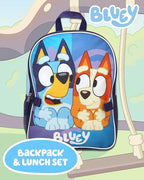 Fast Forward Bluey Kids Backpack and Lunch Box Set - 2 Piece 15 Inch School Backpack With Detachable Lunch Bag Set, Size One Size, Bluey Blue Round Lunch
