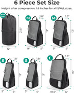 BAGSMART 6 Set /4 Set/2 Set Compression Packing Cubes for Travel, Lightweight Luggage Organizer Bags, Durable Space Saver Bags Travel Essentials