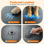 URPOWER PU Leather Backseat Extender for Dogs, Hard Bottom Dog Car Seat Cover for Back Seat, Holds 400 LBS, Waterproof Dog Car Hammock Anti-Scratch Pet Rear Seat Protector Travel Bed for Car and SUV