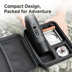 HIBREW H4C Ultra - Portable Electric Espresso Maker, 51mm Bottomless Professional Coffee Maker, USB-C Rechargeable for Ground Coffee,Compact for Camping and Travel,with Foldable Holder & Carrying Case