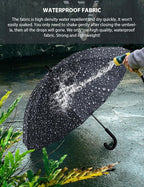 Premium Windproof Umbrella Classic J stick Handle with Easy Grip - Auto Open, Rainproof and Durable Canopy Design Perfect for Rainy Days Sunshad