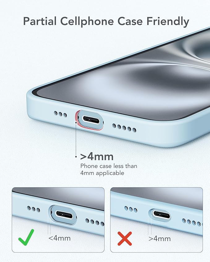 charmast Portable Charger USB C for iPhone 17/16/15, 5000mAh Fast Charging Power Bank with Built-in Type-C Connector, 20W Mini Battery Pack for iPhone 17/16/15 Series, Samsung S25/S24/S23, and More
