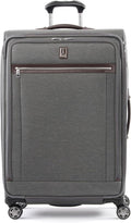 Travelpro Platinum Elite Softside Expandable Checked Luggage, 8 Wheel Spinner Large Suitcase, TSA Lock, Men and Women, Vintage Grey, Checked Large 29-Inch
