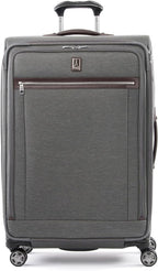 Travelpro Platinum Elite Softside Expandable Checked Luggage, 8 Wheel Spinner Large Suitcase, TSA Lock, Men and Women, Vintage Grey, Checked Large 29-Inch