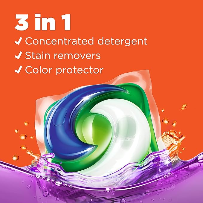 Tide PODS Laundry Detergent Soap Pods, Spring Meadow, 37 Count (Pack of 3 Bag Value Pack), Total 111 Count, HE Compatible