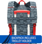 Nautica Kids Luggage - 18" Airline Approved Rolling Hardside Upright Carry-on Suitcase Set with Wheels (Shark Attack | 5pc Travel Set)