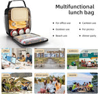 Lovoeo Lunch box Lunch bag for men women Insulated Lunchbox Lunch bags for Work Picnic Travel (Black)