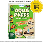 Skillmatics Aqua Puffs - 3D Art Kit, Animals, Mess-Free Paint by Number Craft for Kids, DIY Color Activity, Screen-Free Entertainment, Travel & Creative Gift for Girls & Boys Ages 4, 5, 6, 7, 8, 9, 10