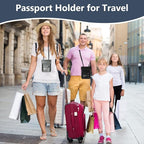 Likesing 5.5" L x 7.7" W Travel Neck Wallet, RFID Blocking Passport Holder for Travel Women Men, Security Passport Travel Wallet with 10 Card Slot, Neck Pouch Gifts for Traveling Family (Black)