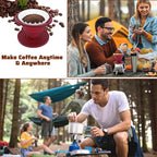 Larrel Pour Over Coffee Maker Portable Coffee Maker Foldable Reusable Pour Over Coffees Dripper Travel Camping Coffees Makers Manual Silicone Filter for Backpacking Camping Hiking Home Office