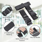 Vigorport Luggage Connector, Straps for Suitcase, Add A Bag Adjustable Attachment Accessories 2" Endless for Connect Your 3 Luggage Together-2 Pack (XXLarge)
