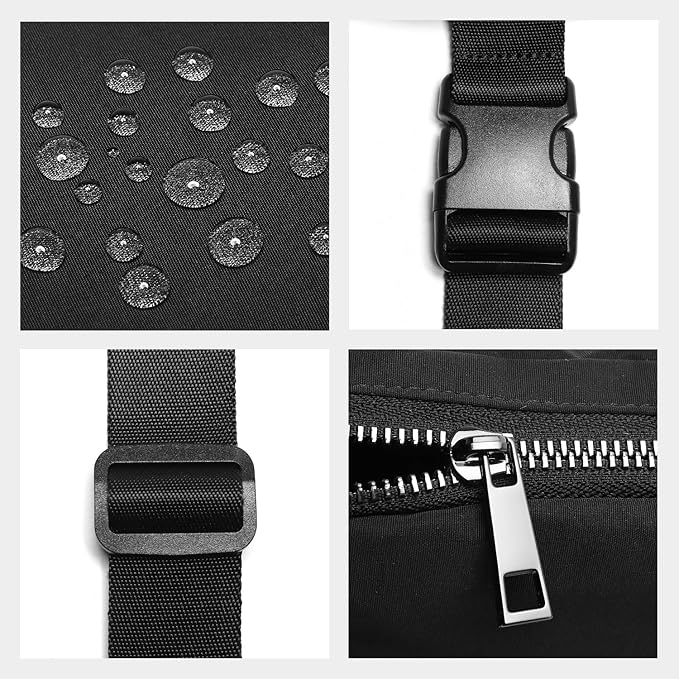 Belt Bag for Women Fanny Pack Crossbody Bags for Women Fashion Waist Packs with Adjustable Strap Gifts for Teenage Girls Women Men (Black)