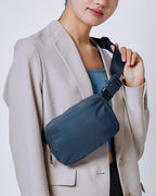YOSHUYUKI Mini Crossbody Belt Bag - Waterproof Fanny Pack for Women, Fashionable Running Belt Pouch in Navy Blue