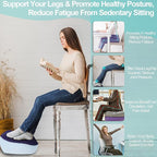 Ergonomic Foot Rest for Under Desk at Work to Offer Foot Support & Promote Leg Circulation - Portable & Inflatable Footrest for Under Desk to Relieve Back & Hip Pain at Home, Office, Car, Airplane