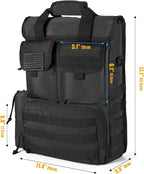 Tactical Briefcase,17.3 Inch Military Laptop Messenger Bag Shoulder Crossbody Bag Handbag for Men (17.3''Black)
