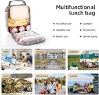 Lovoeo Lunch box Lunch bag for men women Insulated Lunchbox Lunch bags for Work Picnic Travel (Grey)