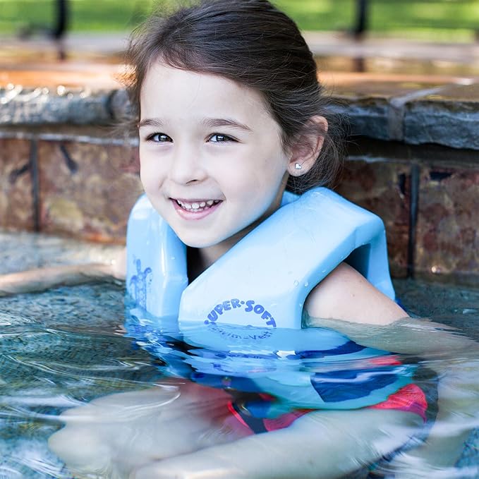 TRC Recreation Super Soft Child Life Jacket USCG Approved Vinyl Coated Foam Swim Vest for Kids Swimming Pool and Beach Gear