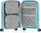 Traveler's Choice Pagosa Hardshell Expandable Luggage with Spinner Wheels, Baby Blue, 22-Inch Carry-on