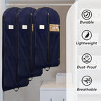 BALEINE 1PK Heavy Duty Garment Bag with Shoe Storage Travel Bag for Dresses, Suit, Coats Travel Essential (60", Blue)