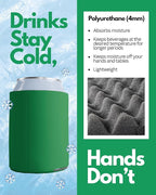PartyPrints 1000 Pack Emerald Blank Can Cooler Sleeves, Customizable Bulk Can Coolers, Extra-Thick Collapsible Drink Insulator Sleeve, Beer Can Coolers for Party Beverages