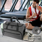 Gym Bag for Men Women, Sport Duffle Bag with Wet Pocket & Shoes Compartment, Water Resistant Overnight Weekender Bag Duffel Bag