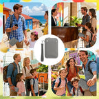 WALNEW Family Passport Holder for 5 - Large Travel Organizer Holds up to 6 Passports, RFID Blocking Water Resistant Document Wallet for Cards, Tickets, Boarding Passes