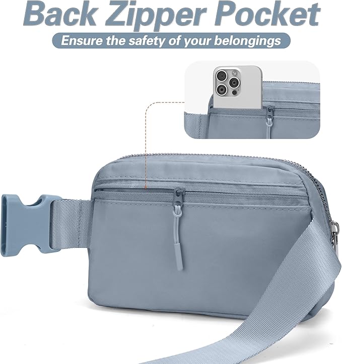 JSJ Mini Fanny Pack for Women & Men,Valentines Day Gifts for Girls Teens Kids Daughter Sister Her,Trendy Stuff Crossbody Bags Cute Everywhere Belt Bags. (Navy Blue)