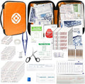 300Piece Portable First Aid Kit Refill Supplies for Car Mini Caming Emergency First Aid Kit Hiking Survival Essential Kit for Outdoor Adventure Emergency Case, Orange 1st Aid