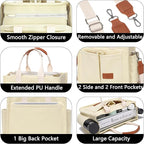 ZHMO Canvas Tote Bag for Women,Women's Bags Crossbody Bags Work Laptop Tote Bag Large Handbags Purse for Travel Nurse Teacher