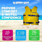 TRC Recreation Super Soft Child Life Jacket USCG Approved Vinyl Coated Foam Swim Vest for Kids Swimming Pool and Beach Gear
