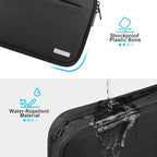 Lacdo Cord Organizer Travel, Cable Organizer Bag Case, Portable Electronics Organizer Travel Case, 6 Layer Large Capacity Charging Cords Storage organizer for Cables, SD Card, Travel Essentials, Black