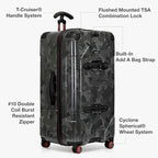 Traveler's Choice Maxporter II Polycarbonate Hardside Trunk with Spinner Wheels, Gray Camo, 31-Inch Large Trunk