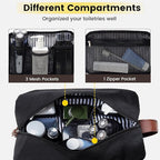 Vorspack Toiletry Bag for Men - Water Resistant Travel Bag for Toiletries, Accessories, Travel Essentials, Gifts - Black