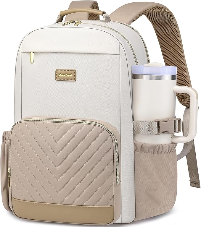 Focdod Laptop Backpack for Women Bookbag: 17 inch Work Backpacks with Pouch Pocket for Large Capacity Cup & USB Charger College Book Bag Travel Business Nurse Teacher Bookbags Anti-theft Back Pack