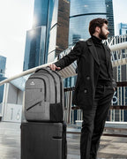 MATEIN Travel Laptop Backpack, 17 Inch Work TSA Approved Carry on Backpack, Large Computer Business Bag for Men Women with Trolley Sleeve and Anti Theft Pocket, College School Rucksack Book Bag, Grey